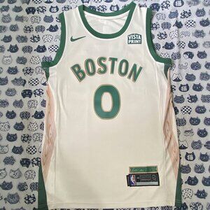 Nike Boston Celtics Tatum No.0 White Jersey